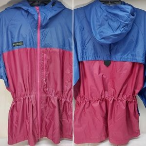 * Columbia sportswear windbreaker hooed full zip jacket women’s large two …